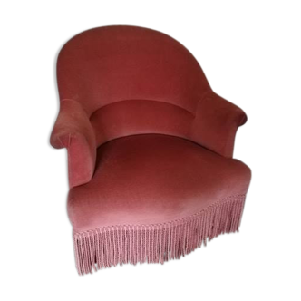 Toad in Velvet armChair pink