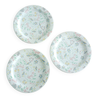 Lot de 3 assiettes fleuries Quadrifoglio