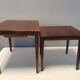 Set of two mid-century side tables in rosewood designed by bent silberg for furniture of denmark.