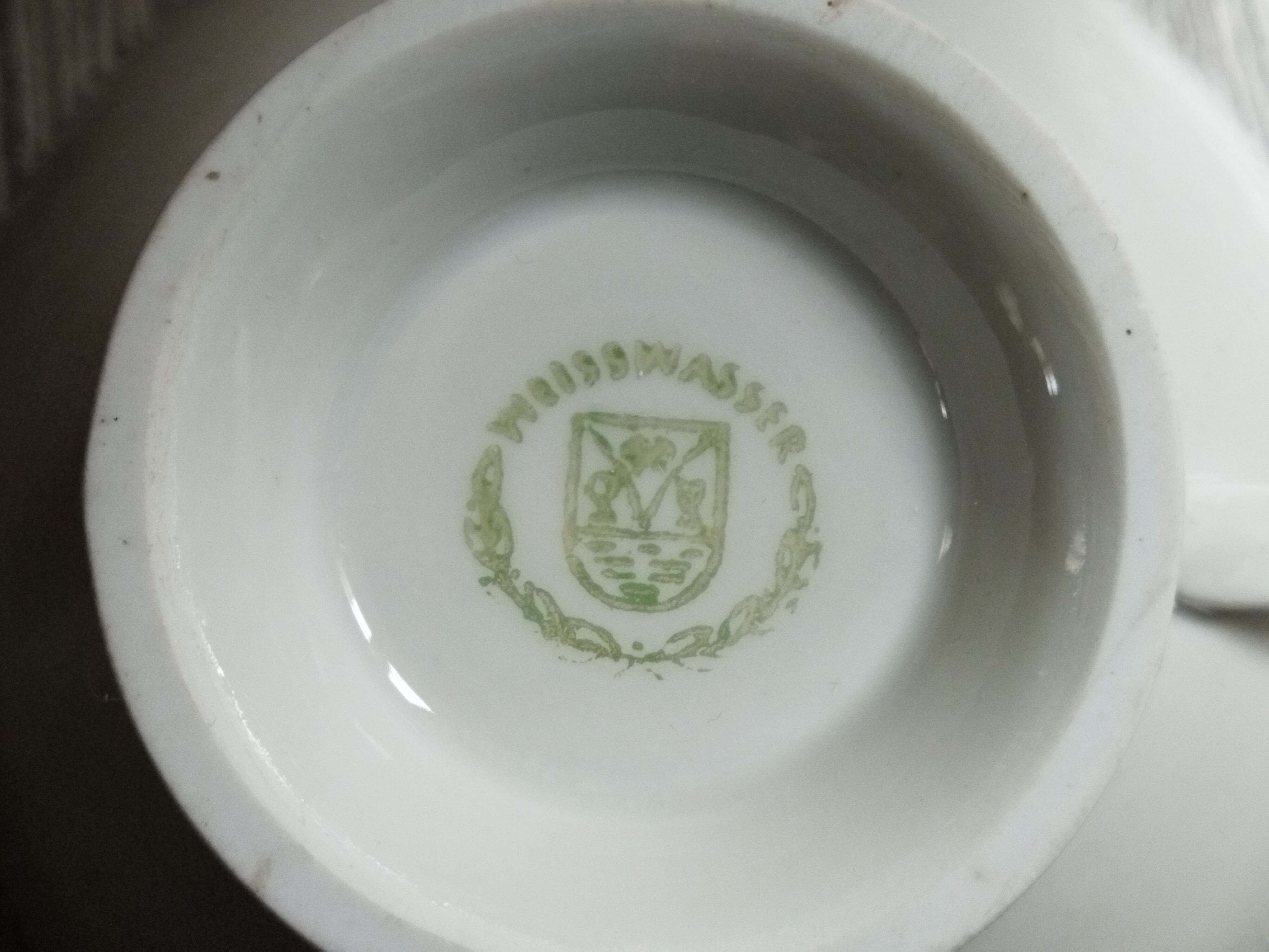 German Weisswasser porcelain cup