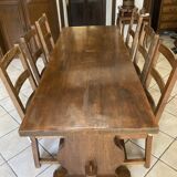 Solid wood table and 6 chairs