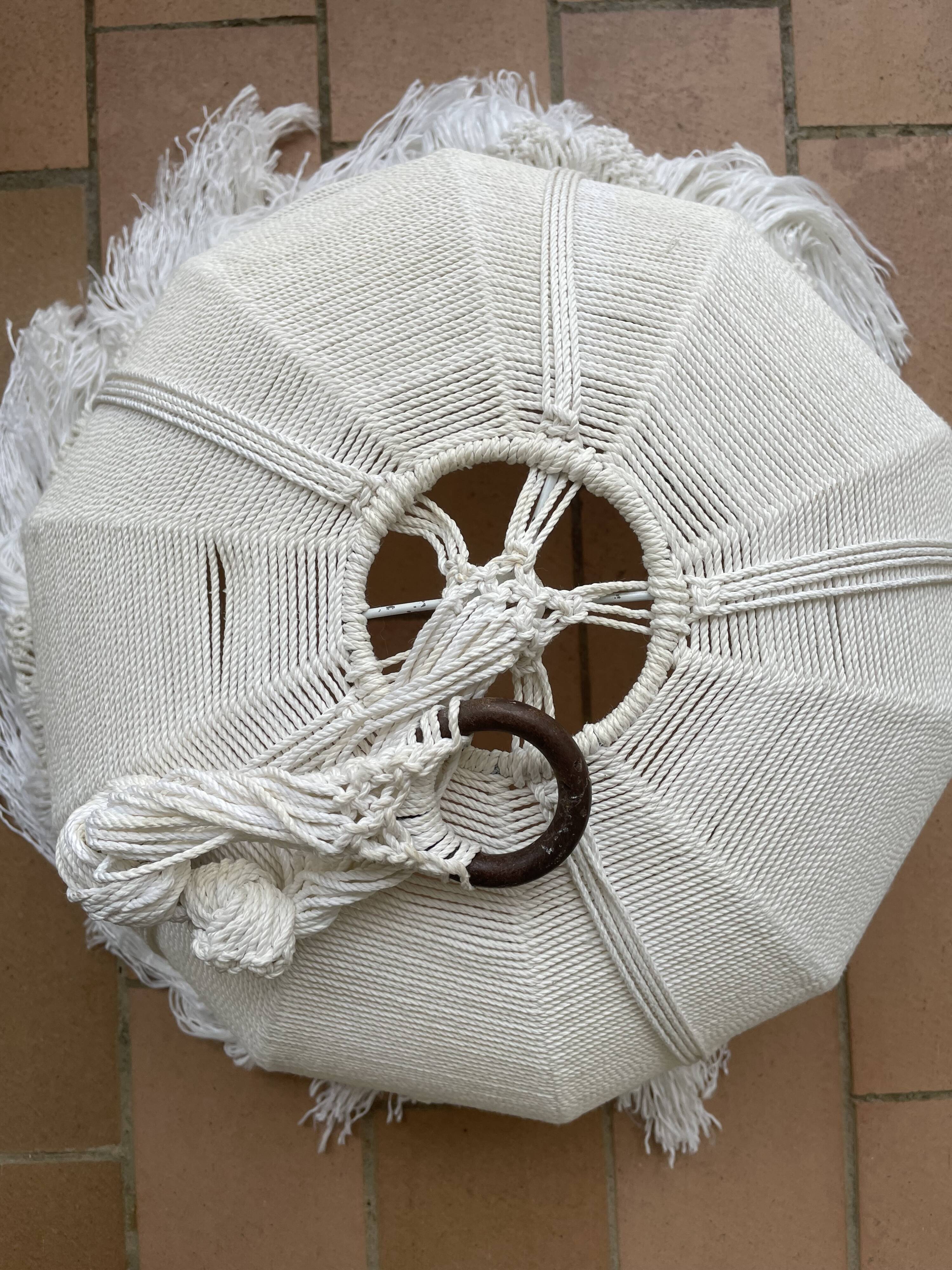 Macramé hanging lamp