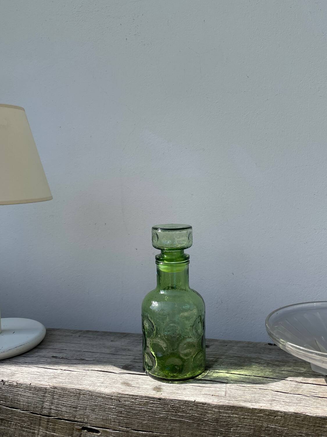 Green glass bottle 1970