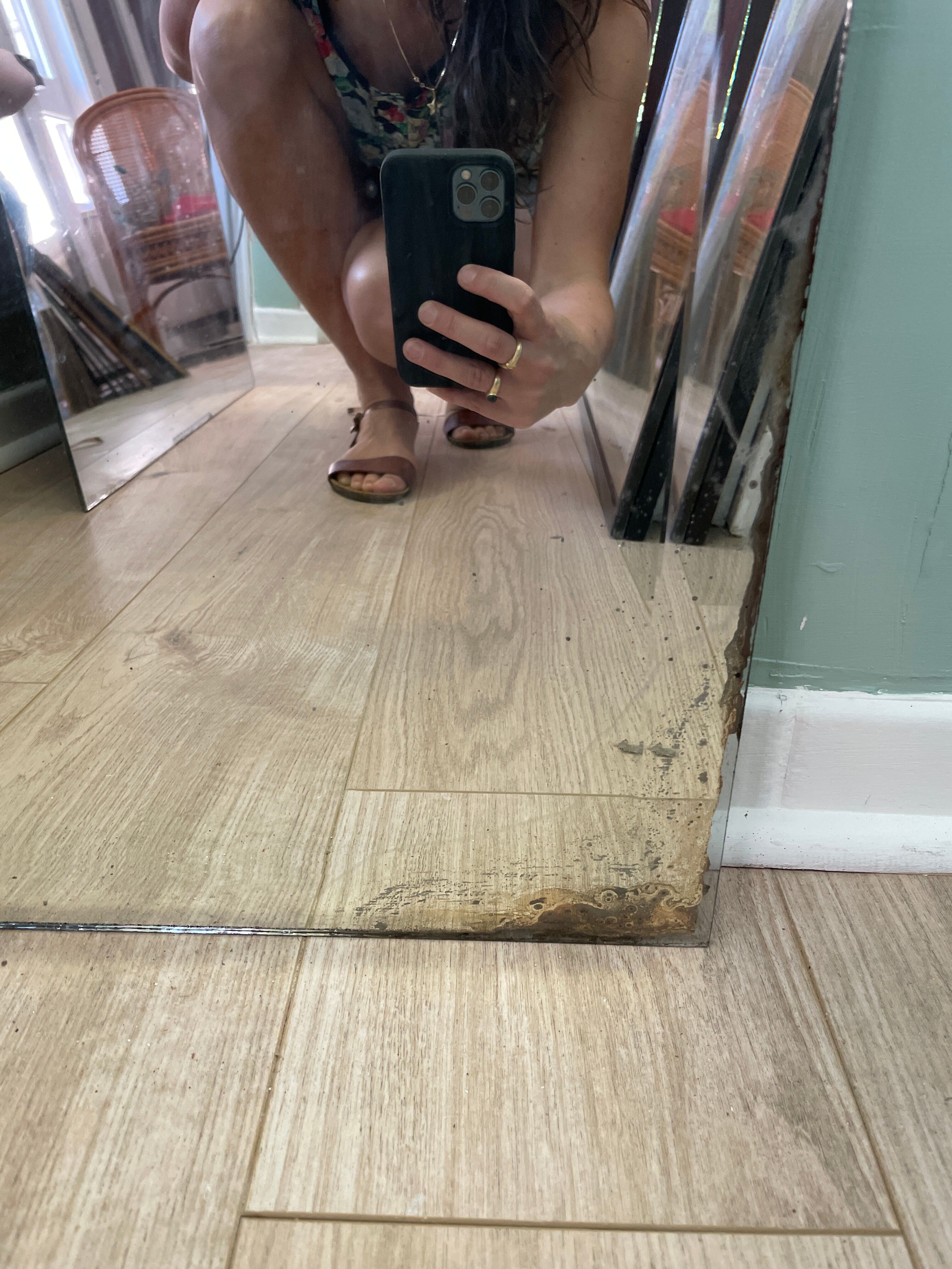 Beveled foot mirror - 176x45cm