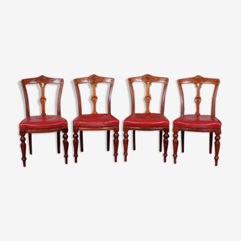 Ensemble de quatre chaises d’époque victorienne