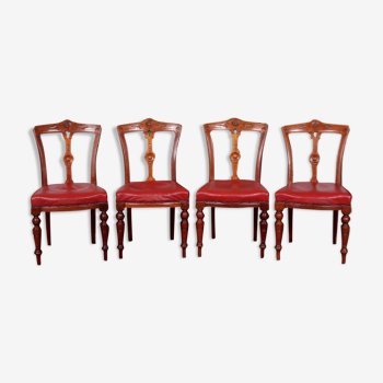 Set of four chairs of Victorian