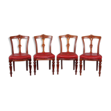 Set of four chairs of Victorian