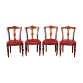 Set of four chairs of Victorian