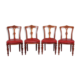 Set of four chairs of Victorian