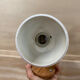 Pair of wall lights in pine and white metal 1980