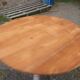 Table de ferme ronde à volets en bois massif – Ø 130 cm