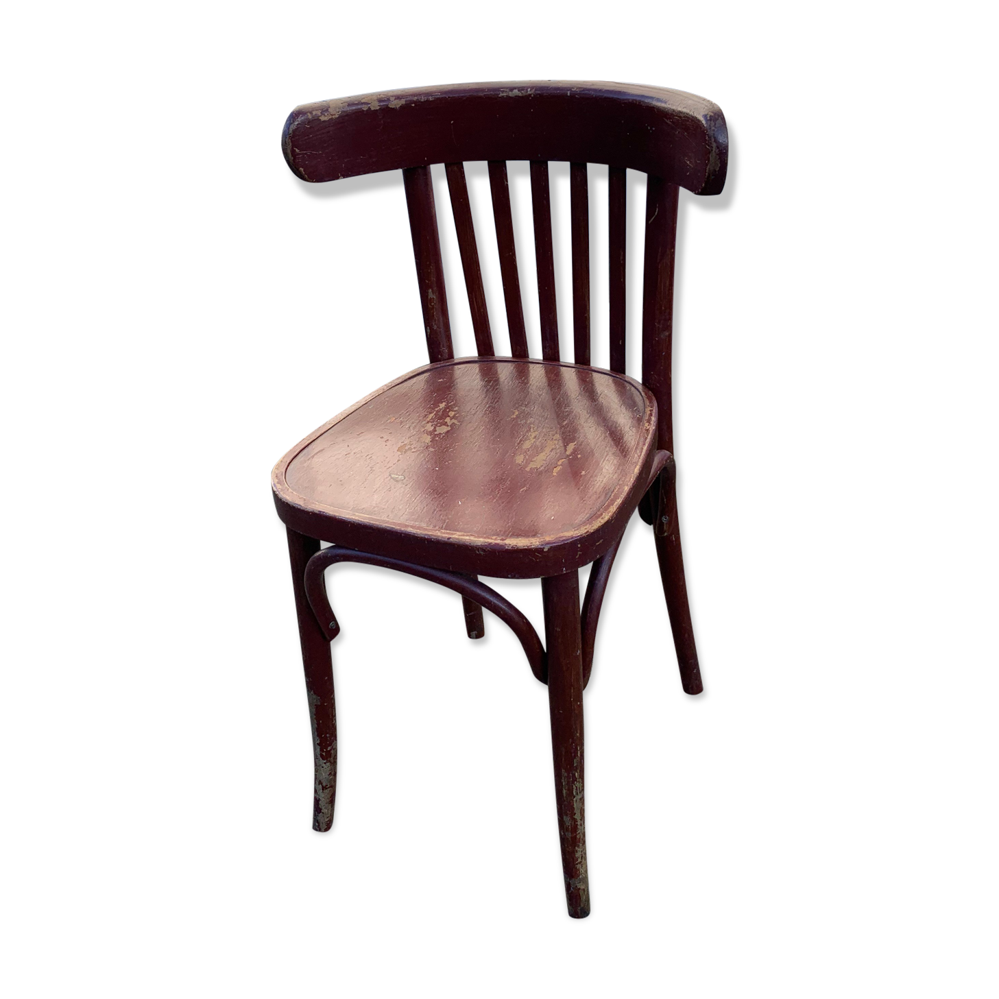 Burgundy bistro chair