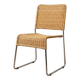 Vintage wicker and chrome chair from the 1970s.