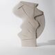 Vintage 1970s studio ceramic vase, stoneware with an abstract openwork shape.