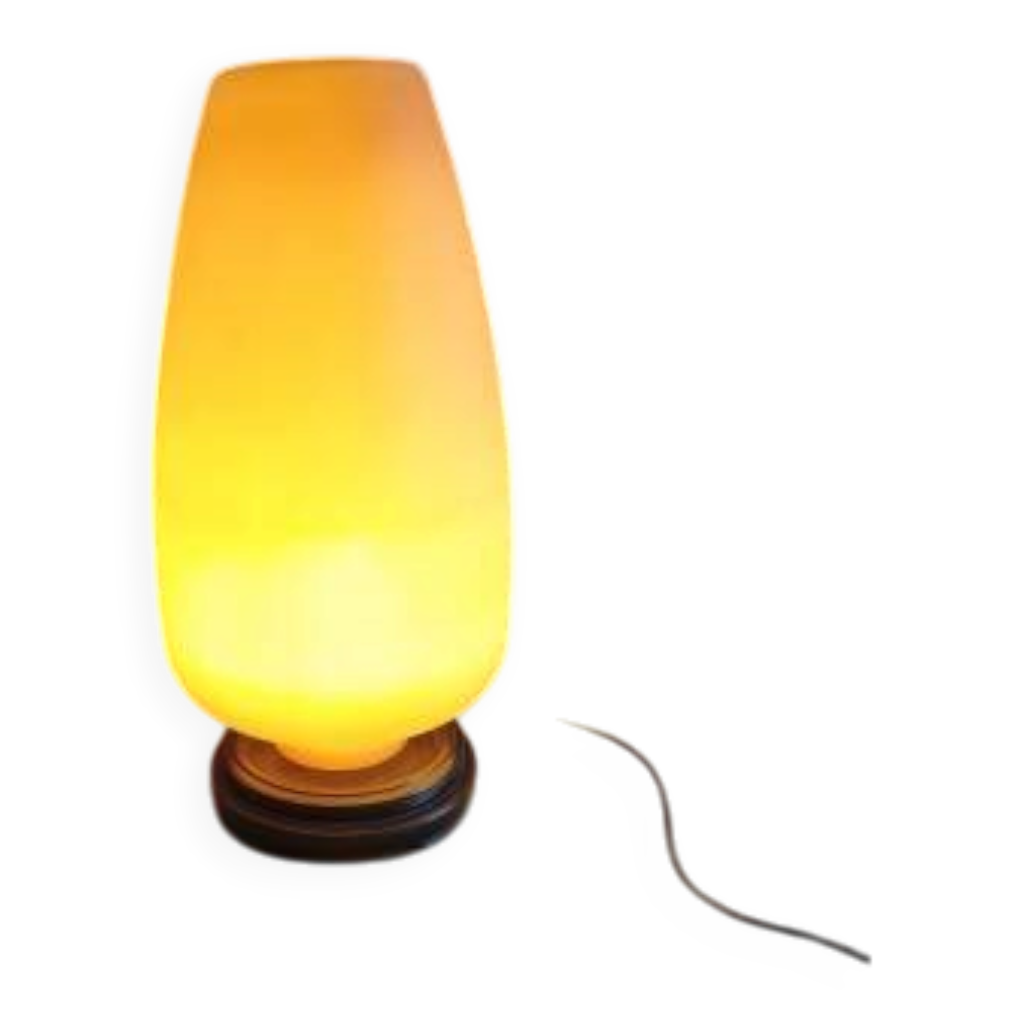 Lampe opaline saumon année 60