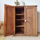 Small Parisian oak wardrobe with its porcelain knob.
