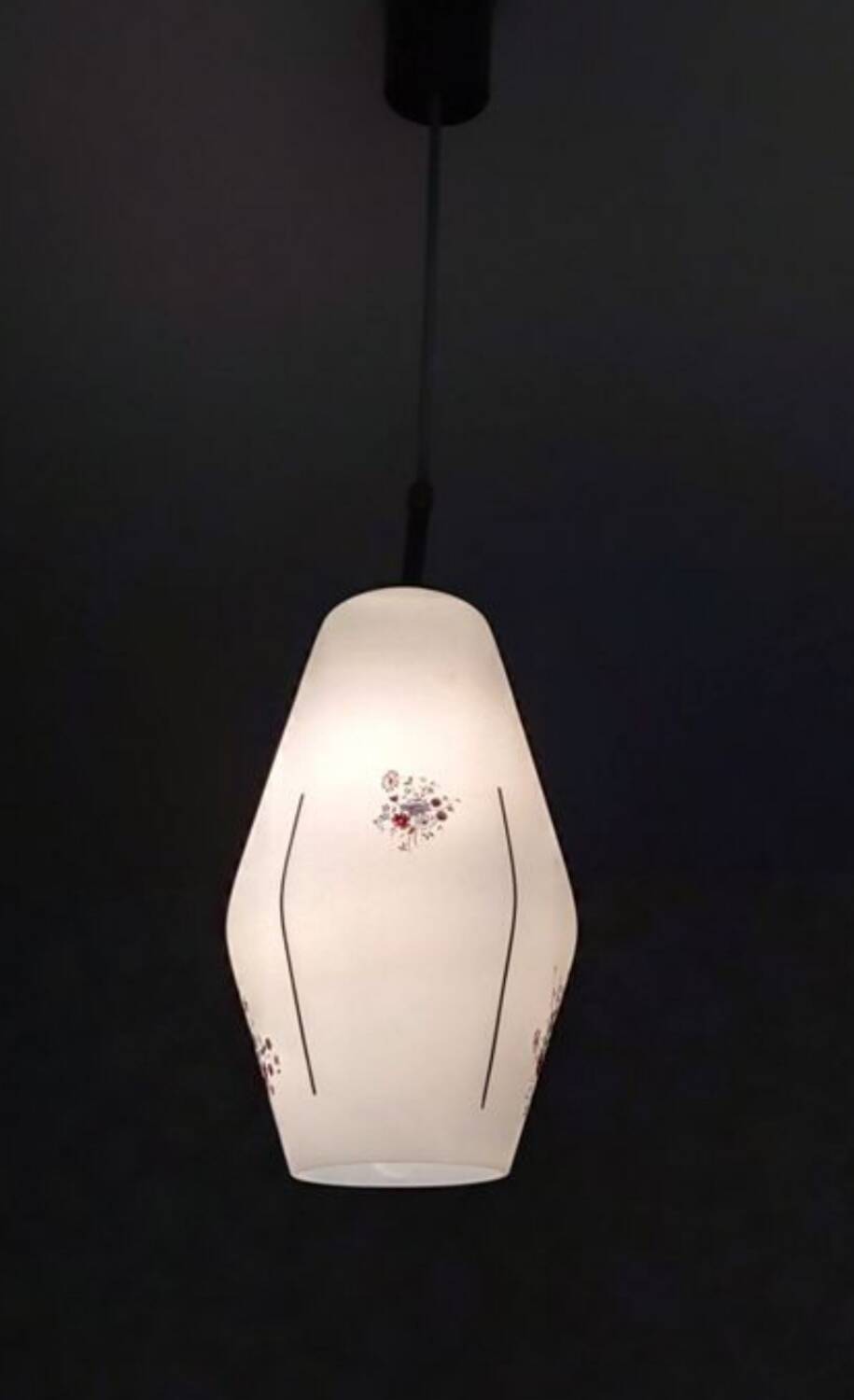 Vintage opaline pendant light from the 60s/70s.