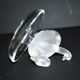 Lalique ring dish bird swan in frosted crystal and signed
