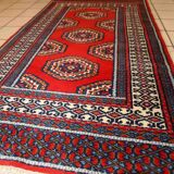 Vintage Indian Mahal handmade carpet 82cm x 156cm 1970s, 1C732