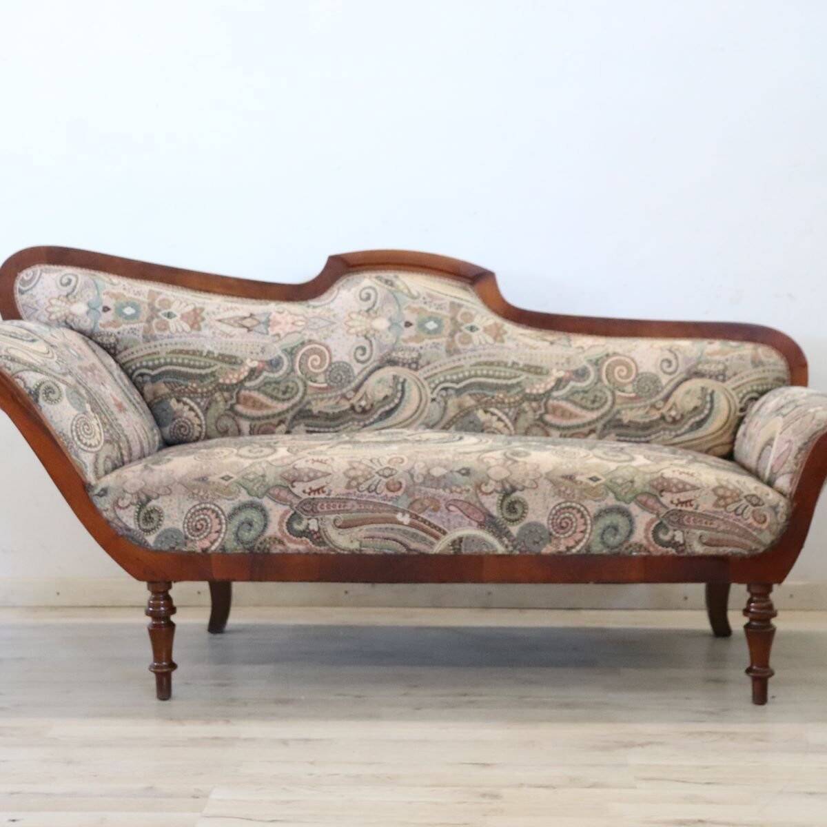 Walnut Sofa, Italy, 19th Century