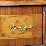 Commode scriban de style louis XVI en marqueterie incrustée