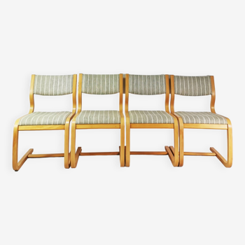 Ensemble de 4 chaises du milieu du siècle, conçues par Magnus Olesen, Danemark, années 1970.