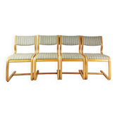 Set of 4 mid-century chairs designed by Magnus Olesen, Denmark, 1970s.