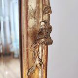 Large gilded mirror louis XV rockery  142x99cm