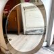 Beveled mirror, smoked glass frame, 1970