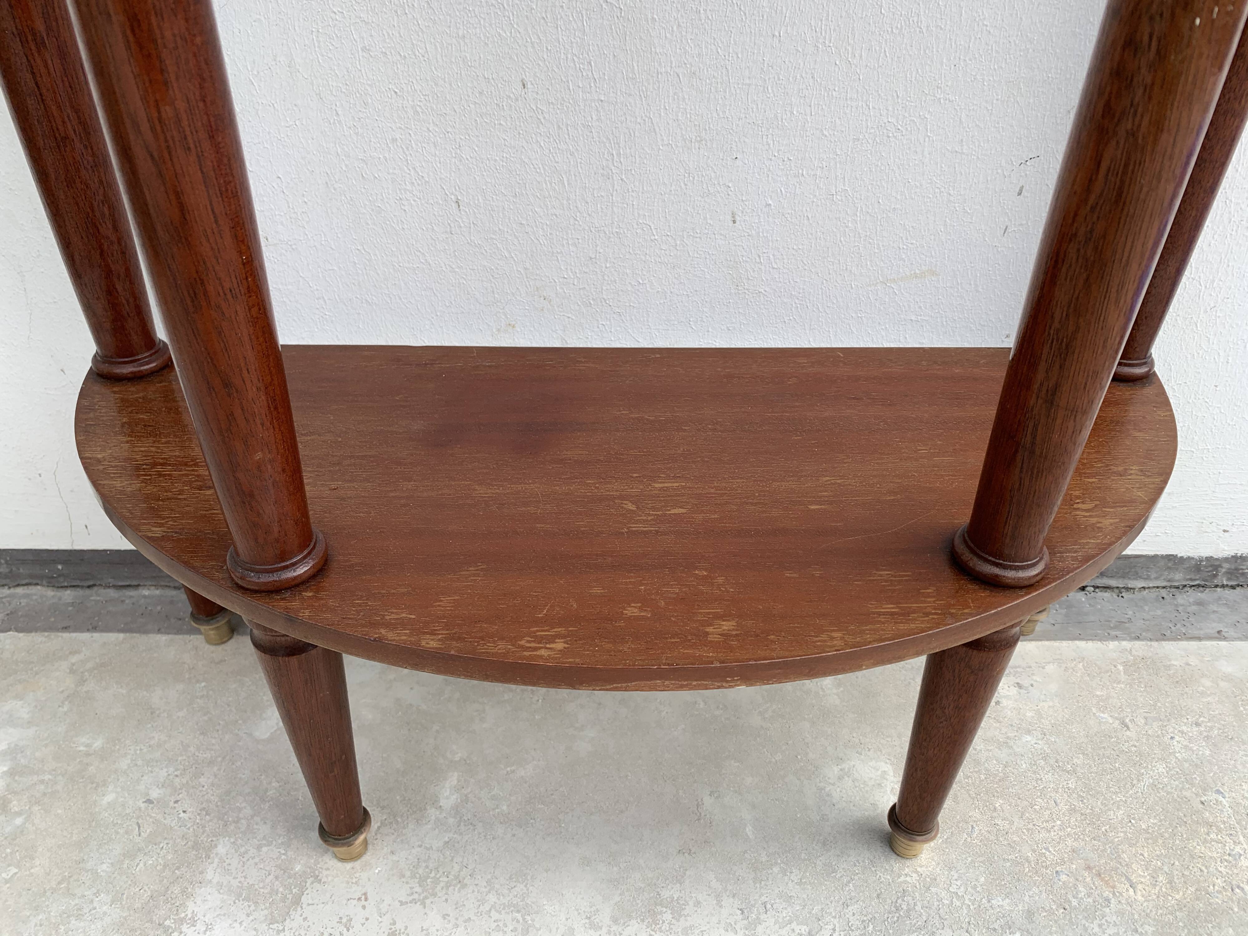 Console half moon wooden and marble louis XVI style