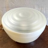 Plafonnier XXL style industriel globe opaline - mid. XXème