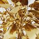 Gilded  italian Hollywood Regency bay leaf table lamp by Sergio Terzani