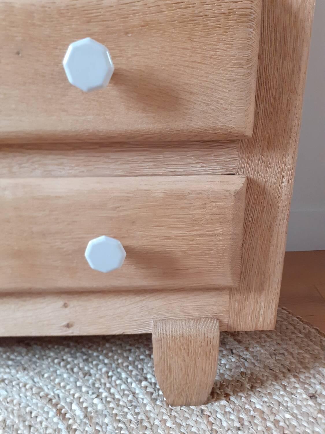 Fifties solid oak chest of drawers