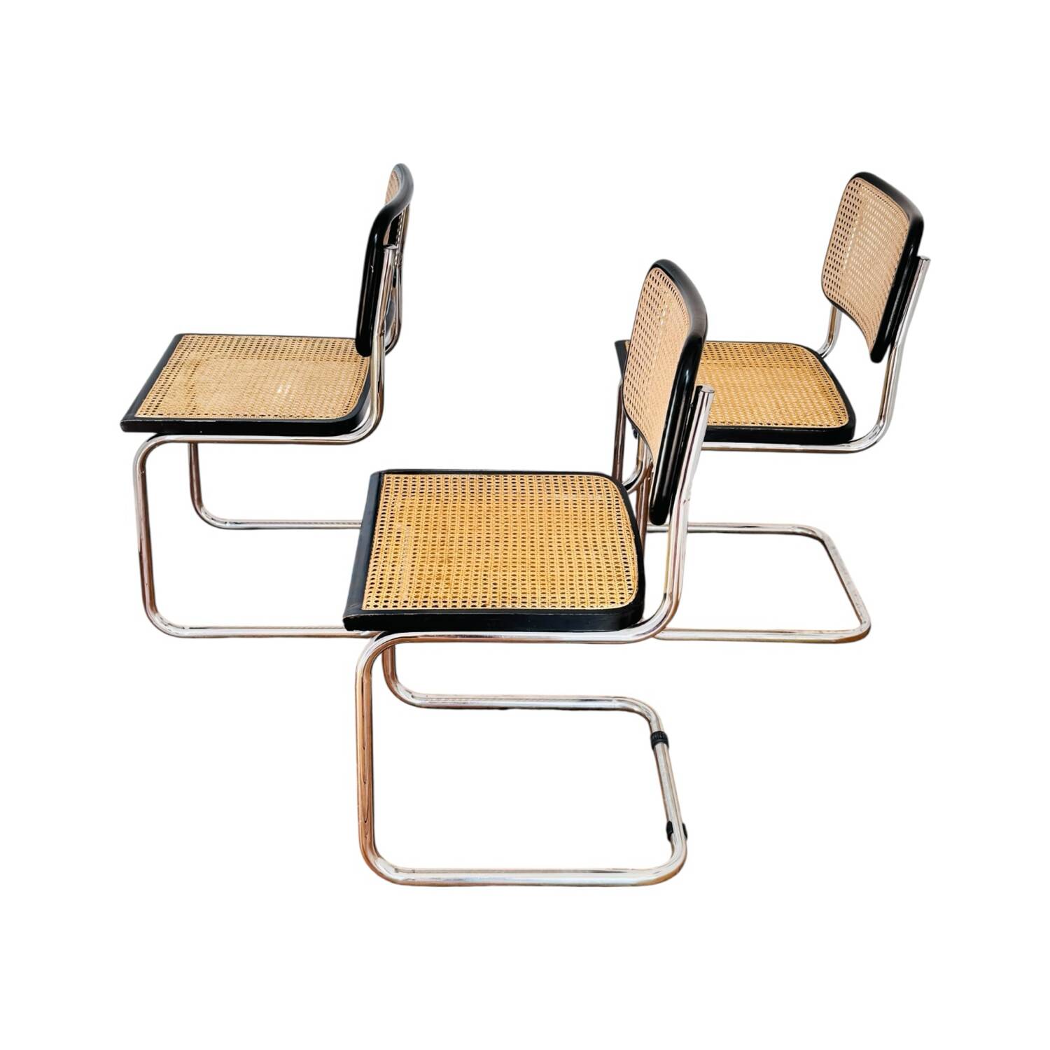 3 chaises Cesca Marcel Breuer B32