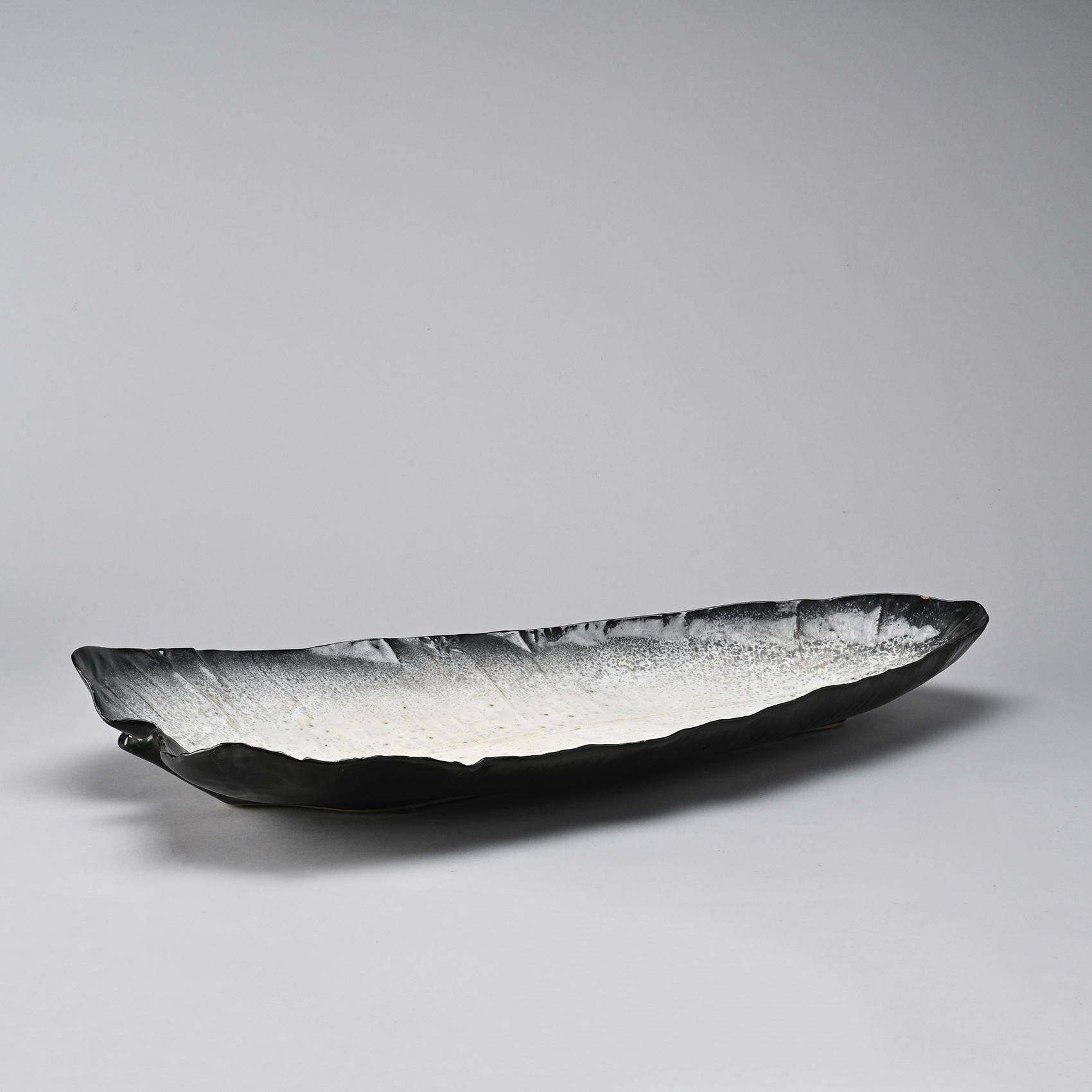Large ceramic dish by Pol Chambost, France 1955