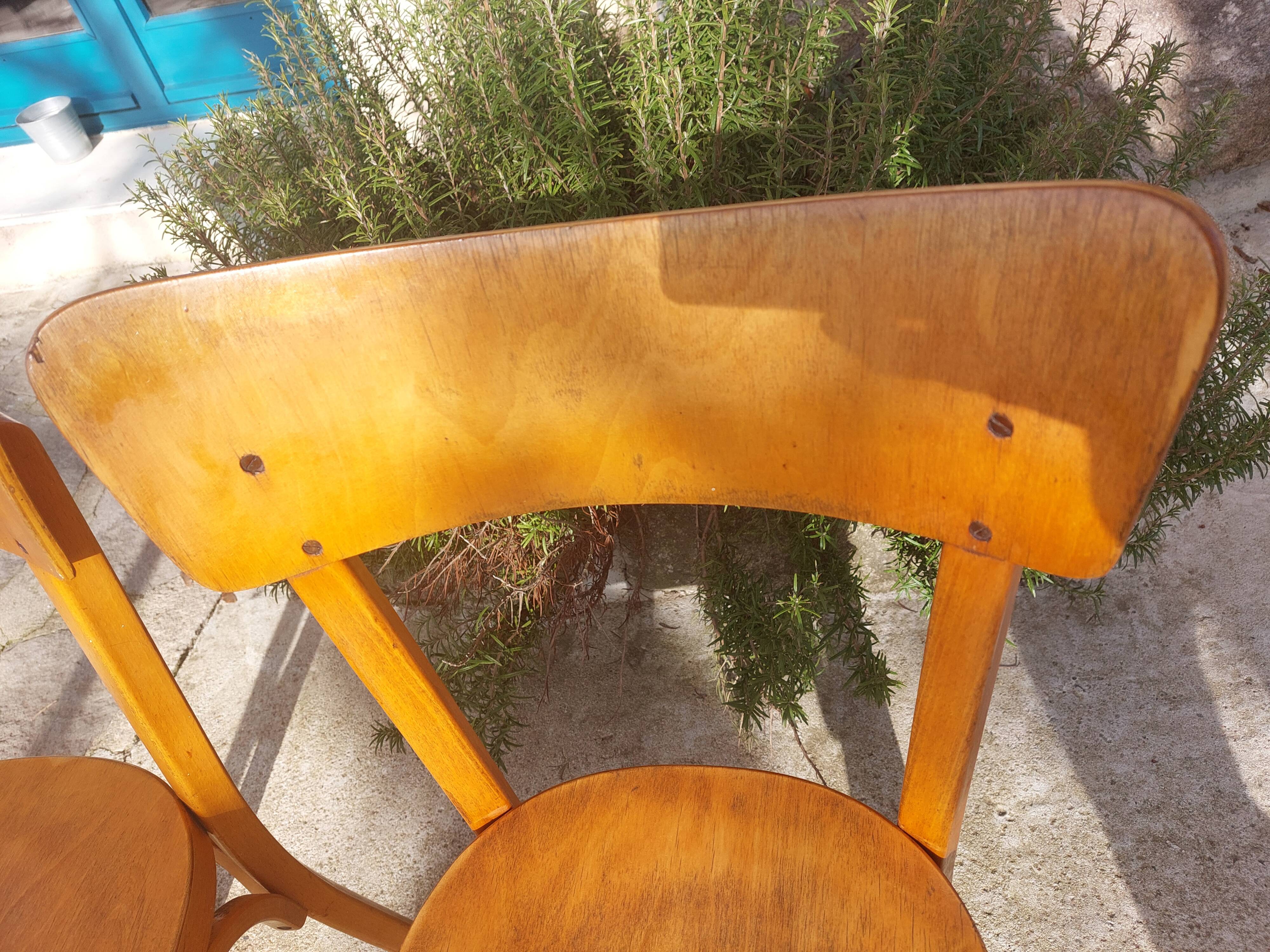 pair of Baumann bistro chairs