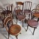 Mix 8 Viennese bistro chairs early twentieth century