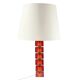 Lampe de table en verre artistique scandinave et laiton du milieu du siècle par C. Fagerlund, années 1960.
