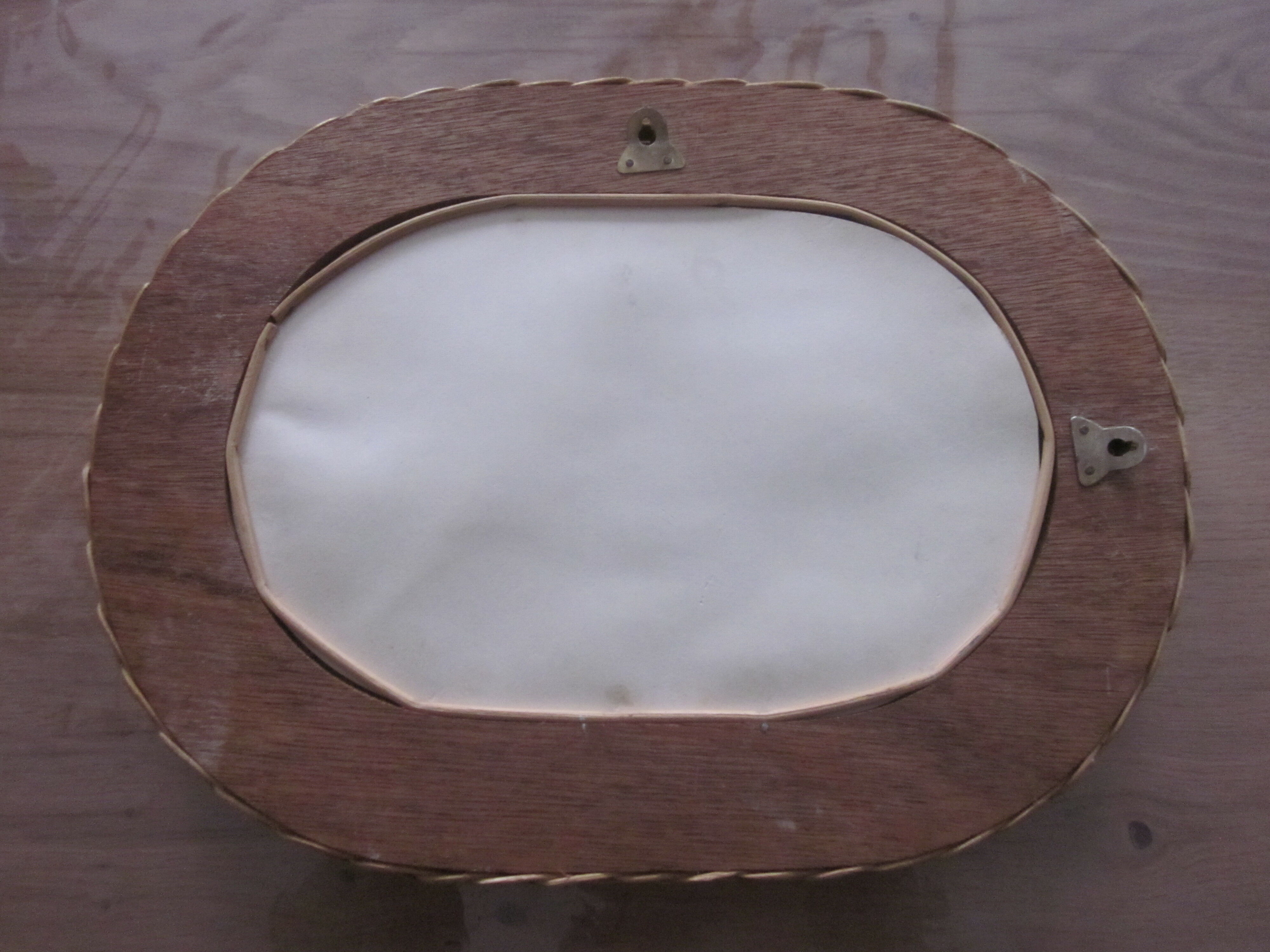 Vintage rattan mirror