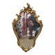 Miroir baroque doré  69x42cm