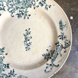 Round blue ironstone dish