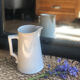 Old Digoin and Sarreguemines shabby white jug