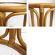 Table d'appoint bambou rond plateau en verre table basse midcentury boho salon petite table marron