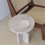 La Greca Side Table - Natural Travertine