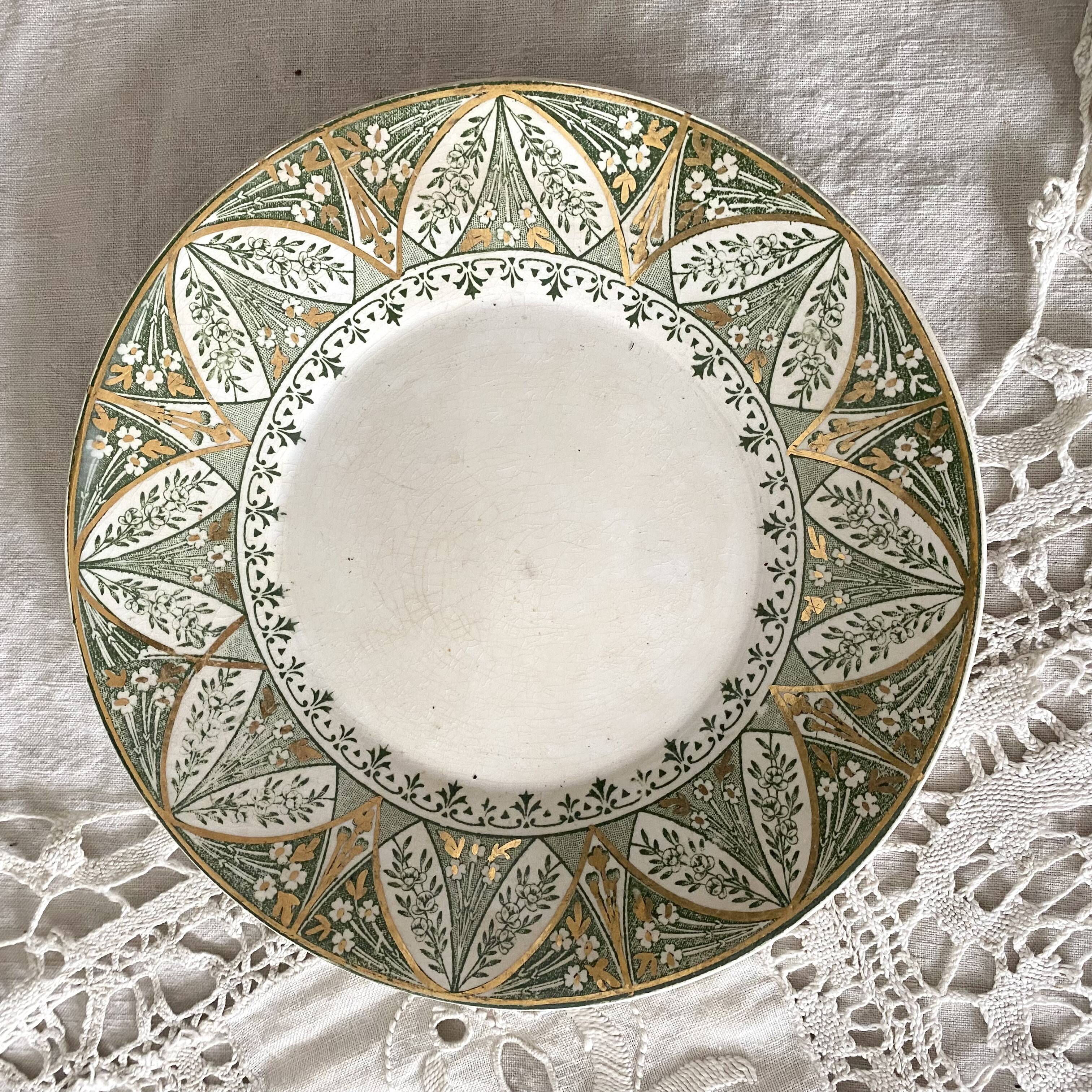 Large cup and saucer in Creil and Montereau ironstone.