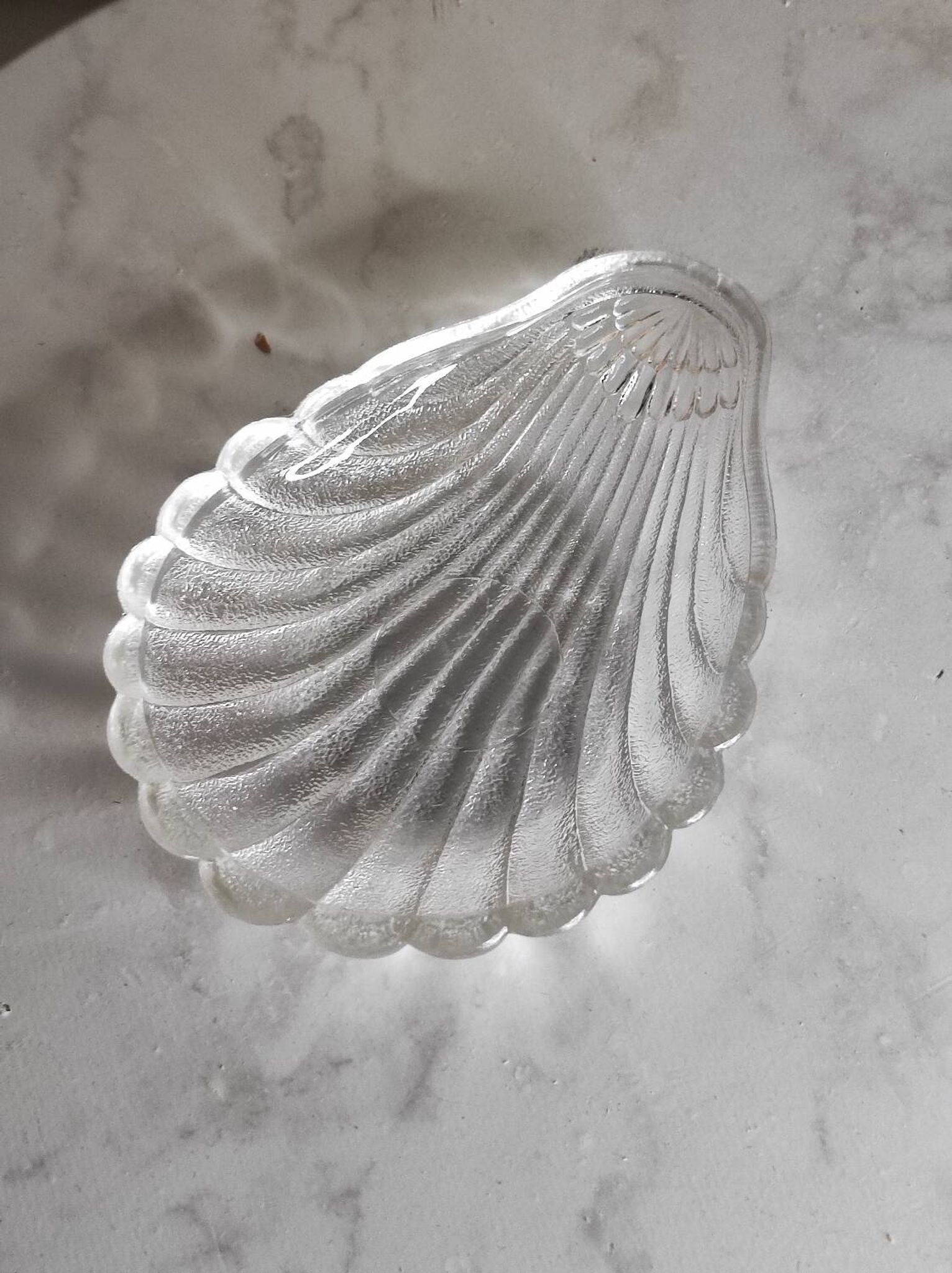Coupelle coquille saint jacques en cristal