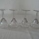 4 old glasses bistro thick bubble glass