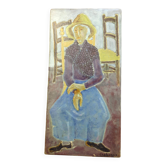 Enamelled ceramic wall plaque – François de Chabaneix – 1960s