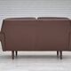 1970s, Danish 2-seater sofa, original brown leather.