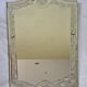 Large vintage Venetian style engraved mirror, 81 x 53 cm, 1950